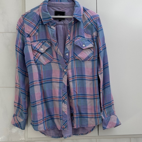 Rails Pink and Blue Plaid Shirt - Picture 1 of 1